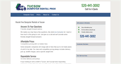Desktop Screenshot of dumpsterrentaltucson.org